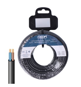 Carrete manguera plana 2 x 1,50 mm² negra, 25 m
