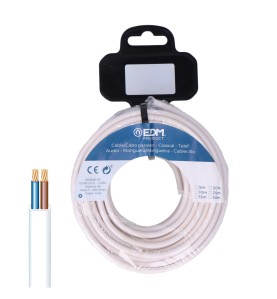Carrete manguera plana h05vvh2-f 2 x 1,00 mm² blanca, 25 m