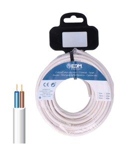 Carrete manguera tubular h05vv-f 2 x 2,50 mm² blanca, 25 m