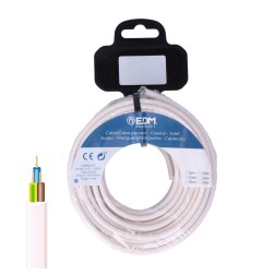 Carrete manguera tubular h05vv-f 3 g 1,50 mm² blanca, 10 m