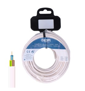 Carrete manguera tubular h05vv-f 3 g 1,50 mm² blanca, 10 m