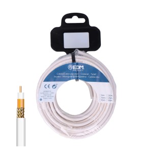 Carrete cable coaxial apantallado cobre 25 m