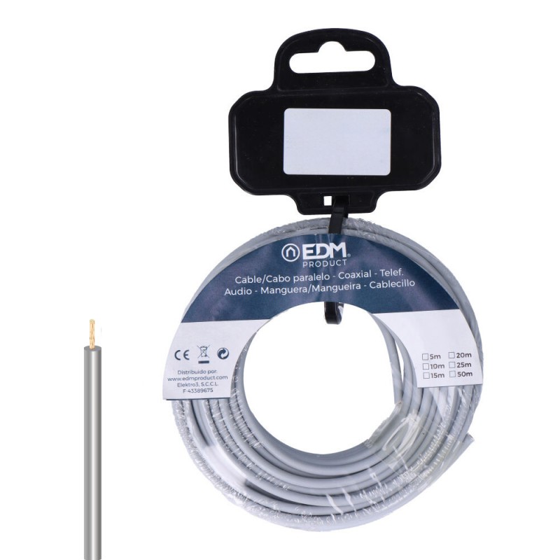 Carrete cablecillo h07z1-k 2,50 mm² gris, 25 m