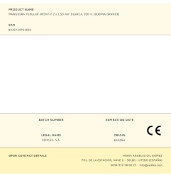 Manguera tubular h05vv-f 2 x 1,50 mm² blanca, 300 m. (bobina grande)