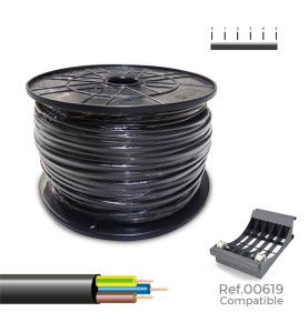 Manguera tubular vv-k06/1kv 3 g 2,50 mm² negra, 150 m. (bobina grande)