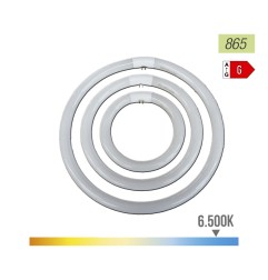 Tubo fluorescente circular trifosforo 32w 6500 k luz fria ø30 cm
