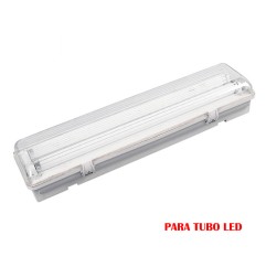 Pantalla fluorescente estanca para tubo de led 2 x 18 w (eq. 36 w) 220 v ip65 126 cm