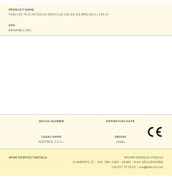 Tubo led t8 22 w 2310 lm 3200 k luz calida (eq.58w) ø2,6 x 150 cm