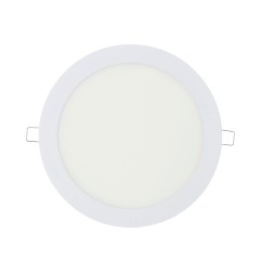 Downlight led empotrable redondo 20 w luz dia 4000 k 1500 lm blanco ø22,5 cm