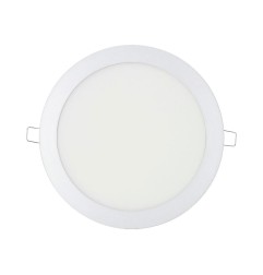 Downlight led empotrable redondo 20 w luz dia 4000 k 1500 lm cromado ø 22,5 cm