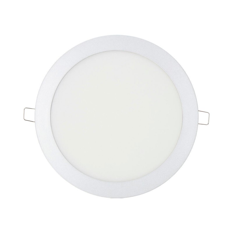 Downlight led empotrable redondo 20 w luz dia 4000 k 1500 lm cromado ø 22,5 cm