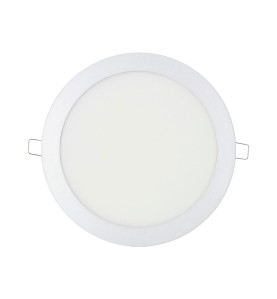 Downlight led empotrable redondo 20 w luz dia 4000 k 1500 lm cromado ø 22,5 cm