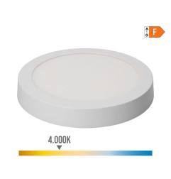 Downlight led superficie redondo blanco 20 w 1500 lm 4000 k luz dia ø 22 x 3 cm