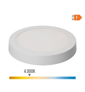 Downlight led superficie redondo blanco 20 w 1500 lm 4000 k luz dia ø 22 x 3 cm
