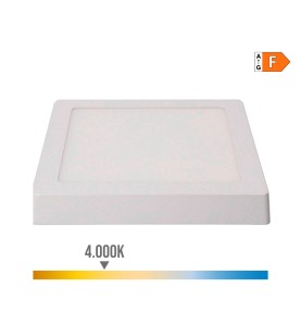 Downlight led superficie cuadrado blanco 20 w 1500 lm 4000 k luz dia 22 x 22 x 3 cm