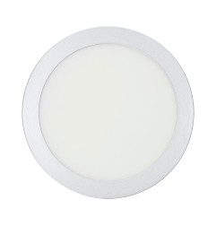 Downlight led superficie redondo cromado 20 w 1500 lm 4000 k luz dia ø 22 x 3,5 cm
