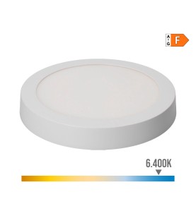 Downlight led superficie redondo blanco 20 w 1500 lm 6400 k luz fria ø22 x 3,5 cm