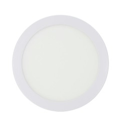 Downlight led superficie redondo blanco 20 w 1500 lm 6400 k luz fria ø22 x 3,5 cm