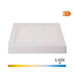 Downlight led superficie cuadrado blanco 20 w 1500 lm 6400 k luz fria 22 x 22 x 3,5 cm