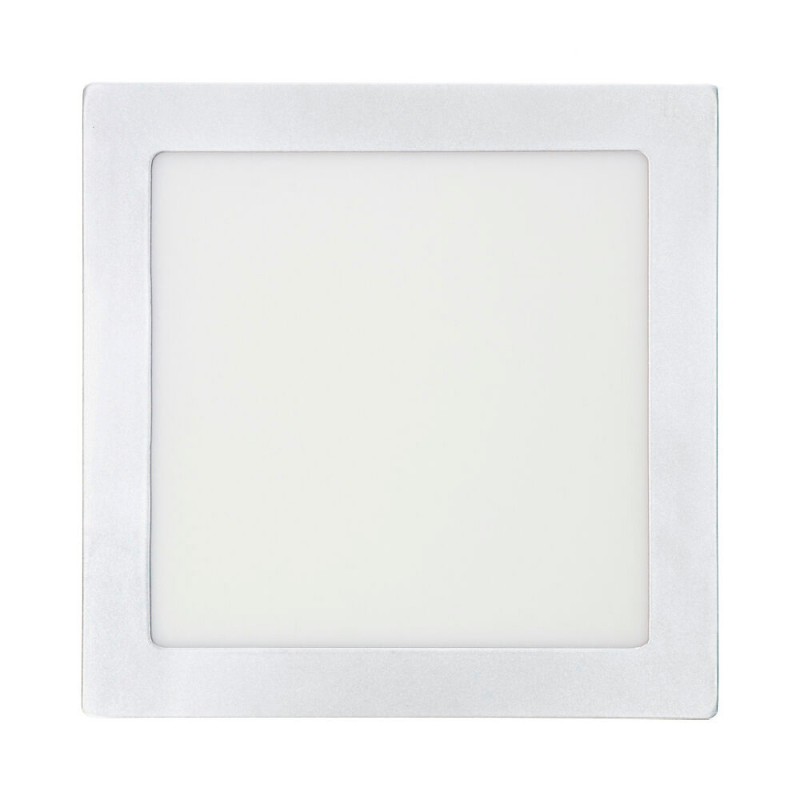 Downlight led superficie cuadrado blanco 20 w 1500 lm 6400 k luz fria 22 x 22 x 3,5 cm