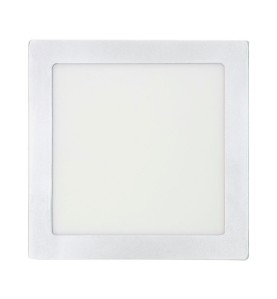 Downlight led superficie cuadrado blanco 20 w 1500 lm 6400 k luz fria 22 x 22 x 3,5 cm
