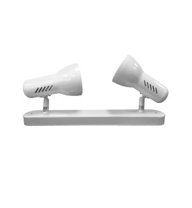 Foco 2 elementos modelo galaxy e27 60 w (bombilla no incluida) color blanco 37 x 8 x 13,7 cm