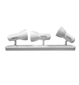 Foco 3 elementos modelo galaxy e27 60 w (bombilla no incluida) color blanco 57 x 8 x 13,7 cm