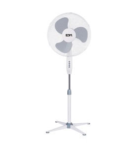 Ventilador de pie, blanco, potencia 45 w, db 60, aspas ø40 cm, altura regulable 105-125 cm