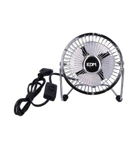 Mini ventilador industrial, de sobremesa. color cromado. potencia: 15w 54,7 db aspas: ø10 x 15 cm