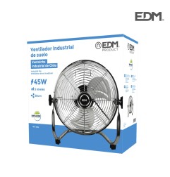 Ventilador industrial de suelo. color negro 40w 57,7 db aspas ø30 x 41 cm