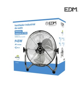 Ventilador industrial de suelo. color negro 40w 57,7 db aspas ø30 x 41 cm
