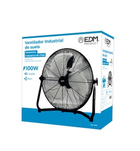 Ventilador industrial de suelo. color negro 100w 64,7 db aspas ø45 x 54 cm