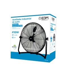 Ventilador industrial de suelo. color negro 100w 64,7 db aspas ø45 x 54 cm