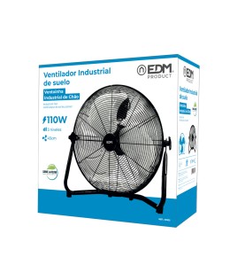 Ventilador industrial de suelo. color negro 100w 64,7 db aspas ø45 x 54 cm