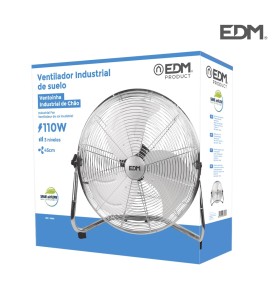Ventilador industrial de suelo. color negro 100w 64,7 db aspas ø45 x 54 cm