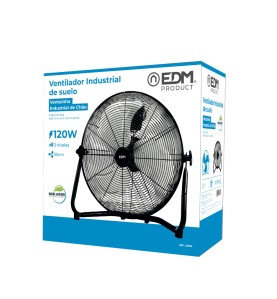 Ventilador industrial de suelo. color negro 120w 64,9 db aspas ø50 x 58 cm