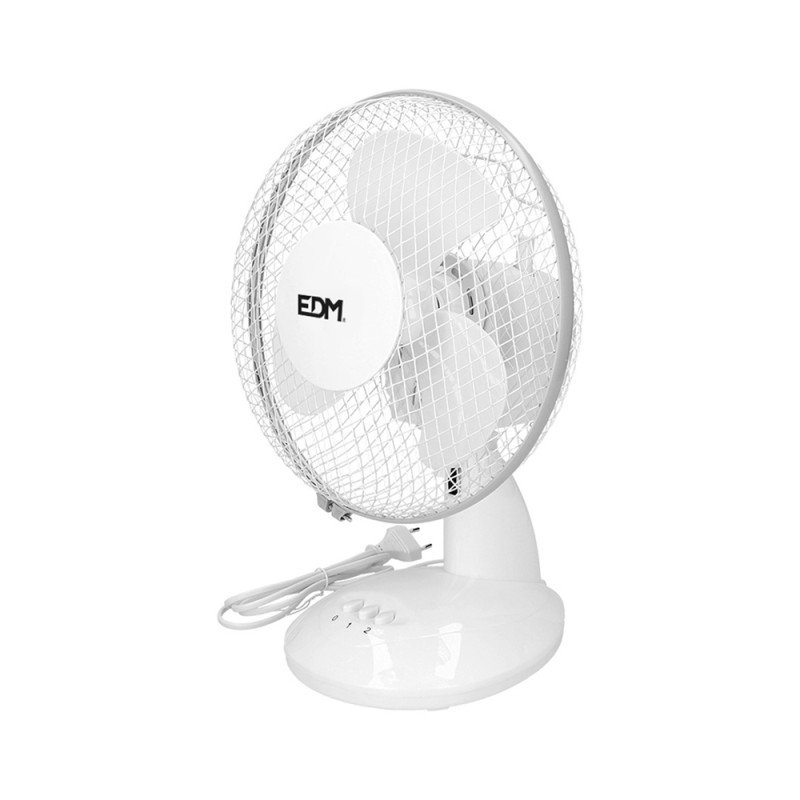 Ventilador de sobremesa. color blanco. potencia: 25 w 41 db aspas: ø23  27 x 24 x 36 cm