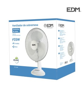Ventilador de sobremesa. color blanco. potencia: 35w 53,4 db aspas: ø30 x 48 cm