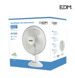 Ventilador de sobremesa. color blanco. potencia: 45w 54,14 db aspas: ø40 x 61 cm