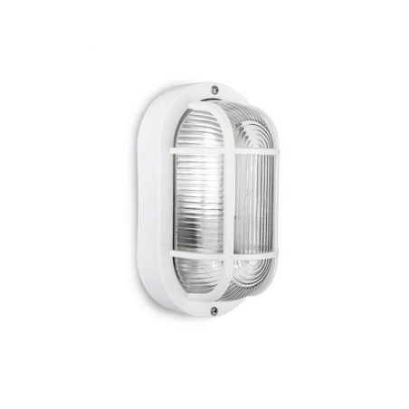 Aplique oval modelo tarragona ip54 1 x e27 40 w 11,4 x 20,2 x 10 cm, blanco