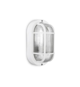 Aplique oval modelo tarragona ip54 1 x e27 40 w 11,4 x 20,2 x 10 cm, blanco