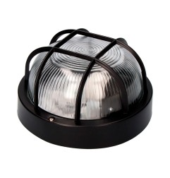 Aplique redondo modelo tarragona ip54 1 x e27 40 w ø18,5 x 10,4 cm, negro