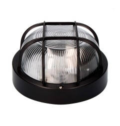 Aplique redondo modelo tarragona ip54 1 x e27 40 w ø18,5 x 10,4 cm, negro