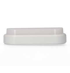 Aplique led oval 18 w 1950 lm 4000 k luz dia ip54 23 x 10,5 x 5,7 cm