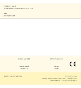 Bombilla halogena bi-pin gy6-35 50 w