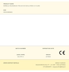 Bombilla halogena bi-pin g4 35 w 320 lm 2700k 12 v clara