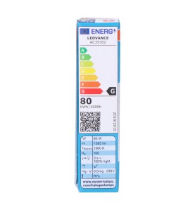Bombilla halogena lineal 78 mm haloline 80 w 220 v (equ. 100w) osram