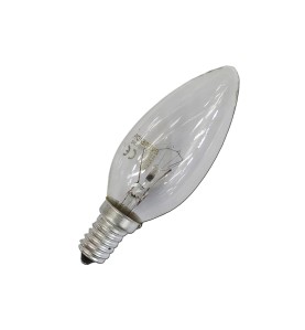 Bombilla incandescente vela clara 60 w e14 (solo uso industrial)