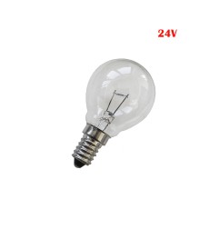 Bombilla incandescente esferica clara 40 w e14 24v