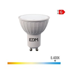 Bombilla dicroica led regulable gu10 6 w 500 lm 6400 k luz fria ø5 x 5,5 cm
